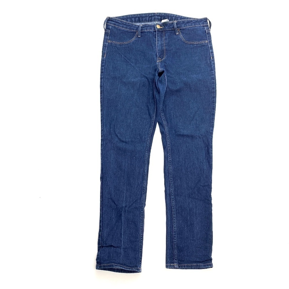 &denim Jeans Women 31 Blue Skinny Ankle Regular Waist Dark Wash Denim
